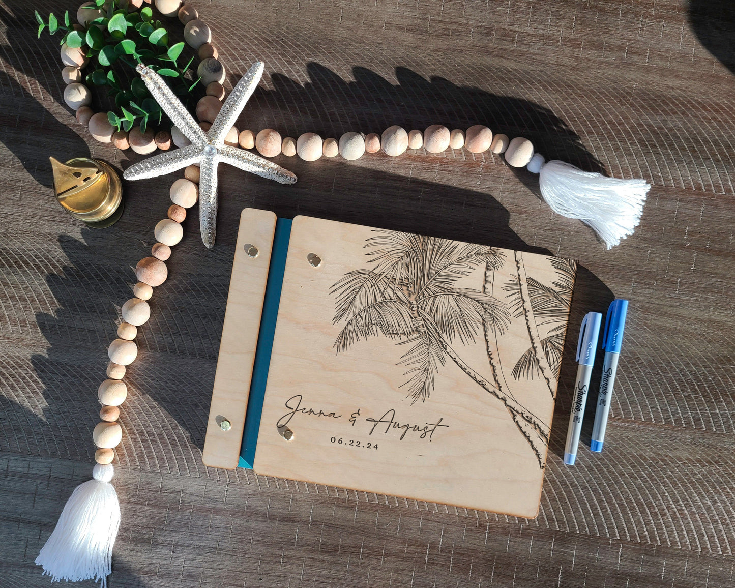 Floral Custom Wedding Guest Book - Dragon Forged Studios