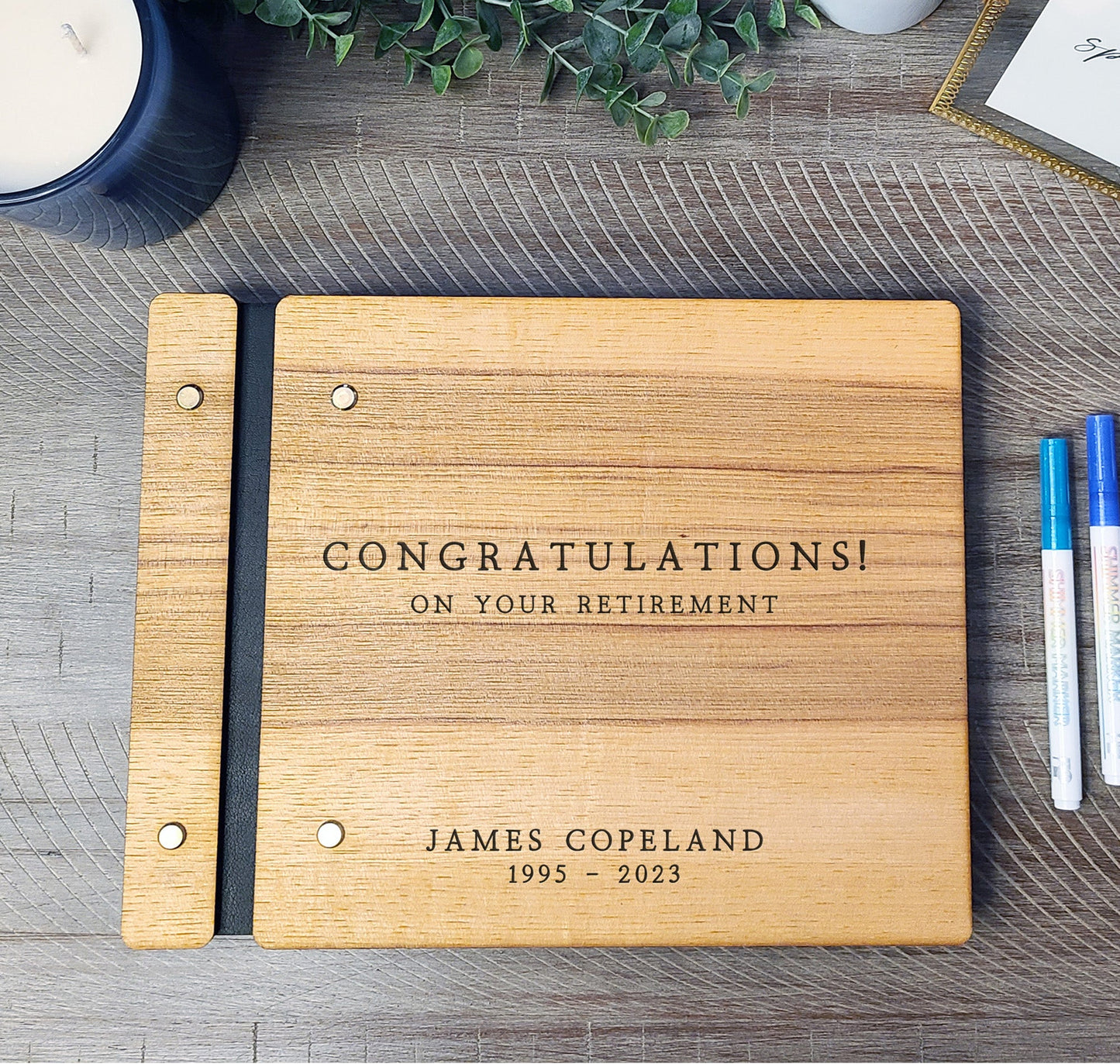Congratulations on your Retirement Guest Book - Dragon Forged Studios