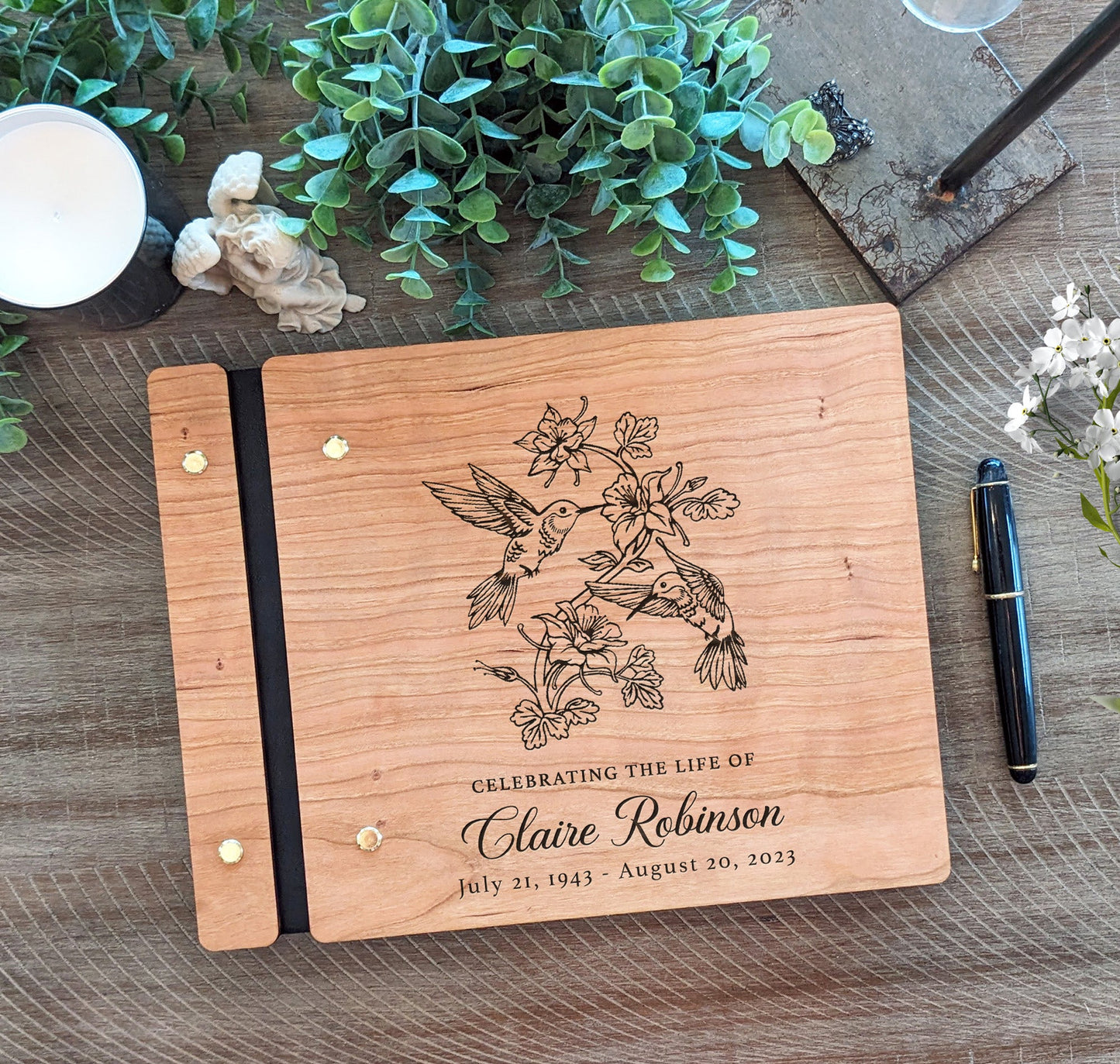 Hummingbird Memorial Book, Celebrating the Life Of - Dragon Forged Studios