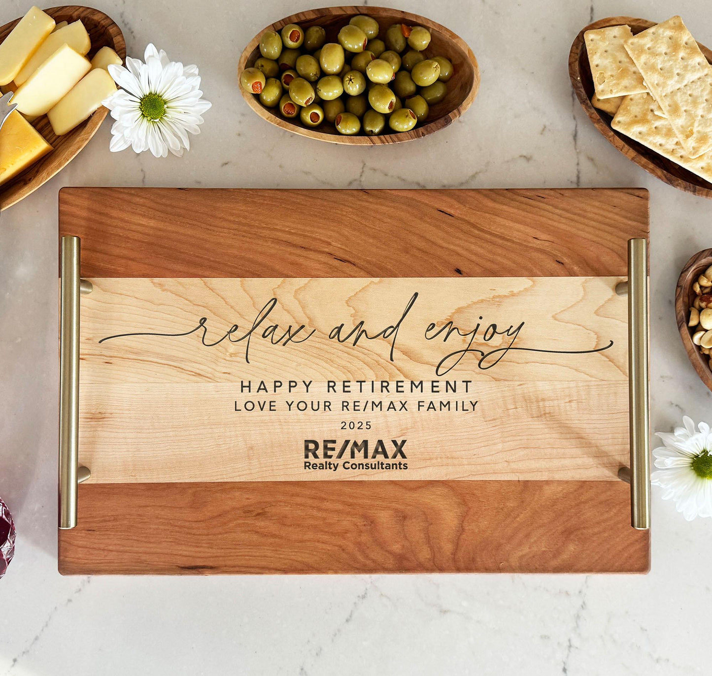Tray wood and handle options