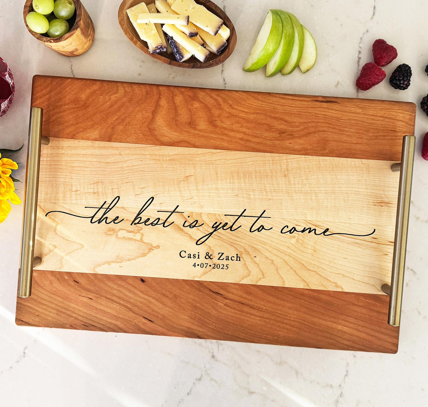 Tray wood and handle options