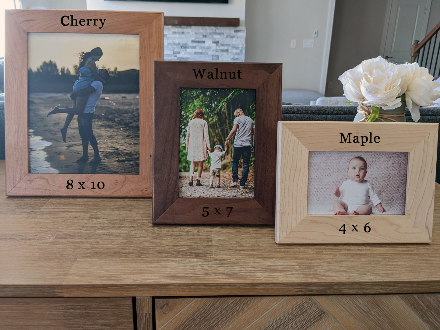 Mother's Day Custom Personalized Photo Frame, Mom Children - Engraved Wood Picture Frame with Nana, Grandma Grandchildren- Mothers Day Gift