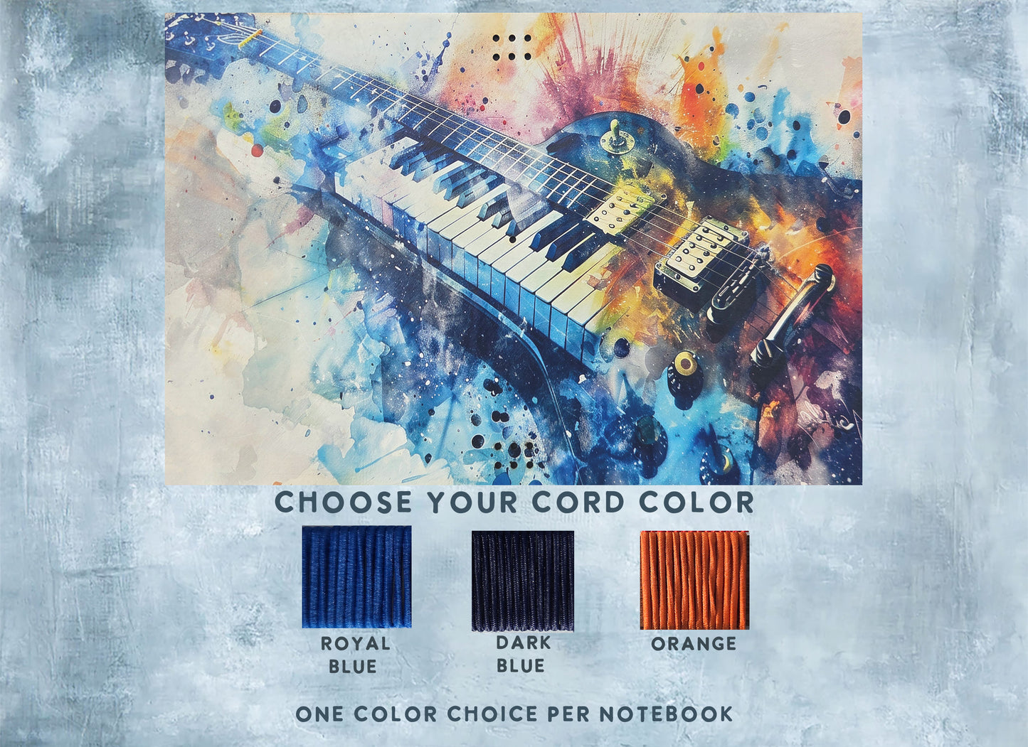 Leather Traveler's Notebook - A Splash of Music - Music Gift for Musicians - A5, Standard, Pocket