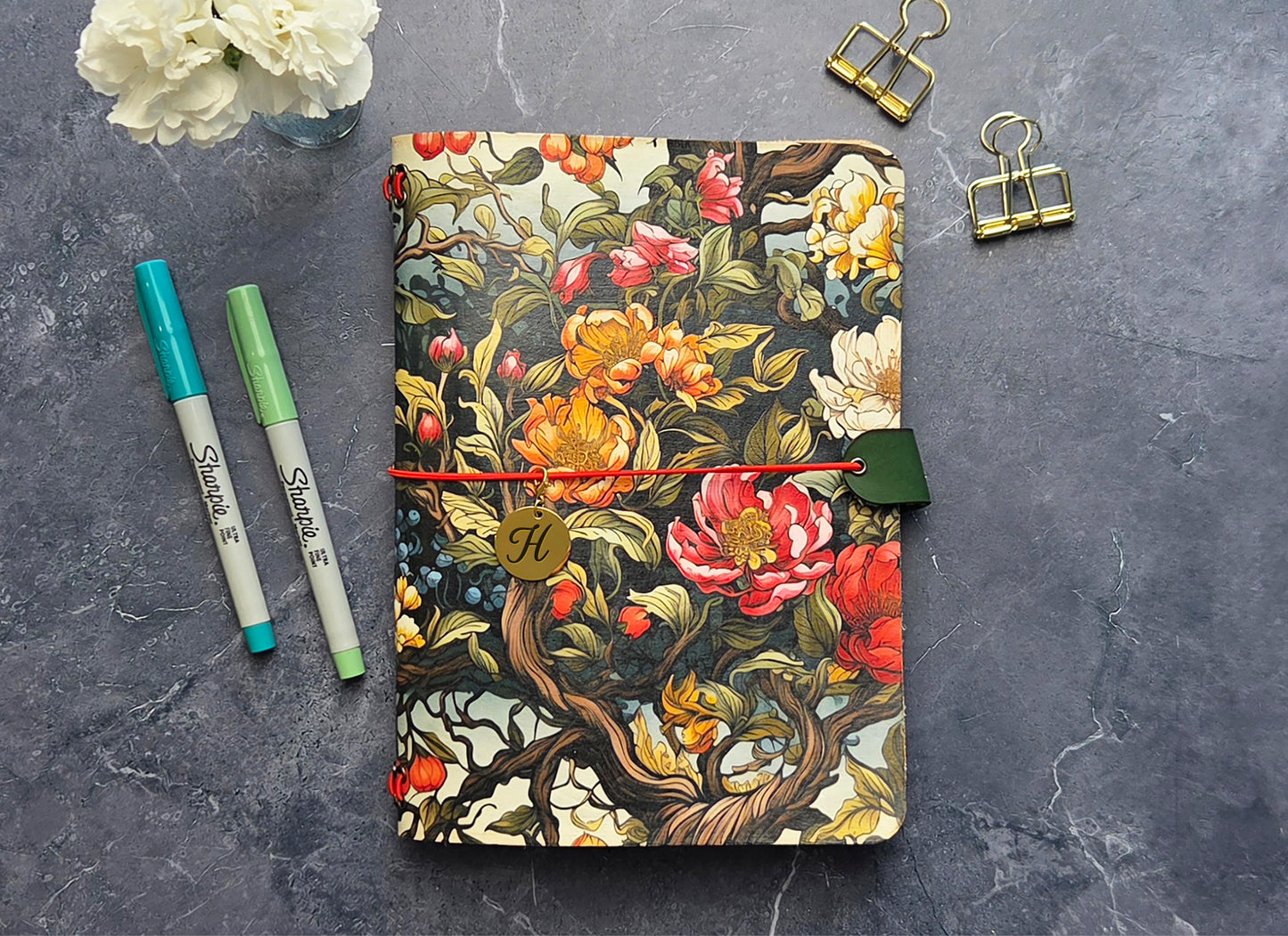 Leather Traveler's Notebook - Asiatic Arbor - A5, Standard, Field Note Sizes