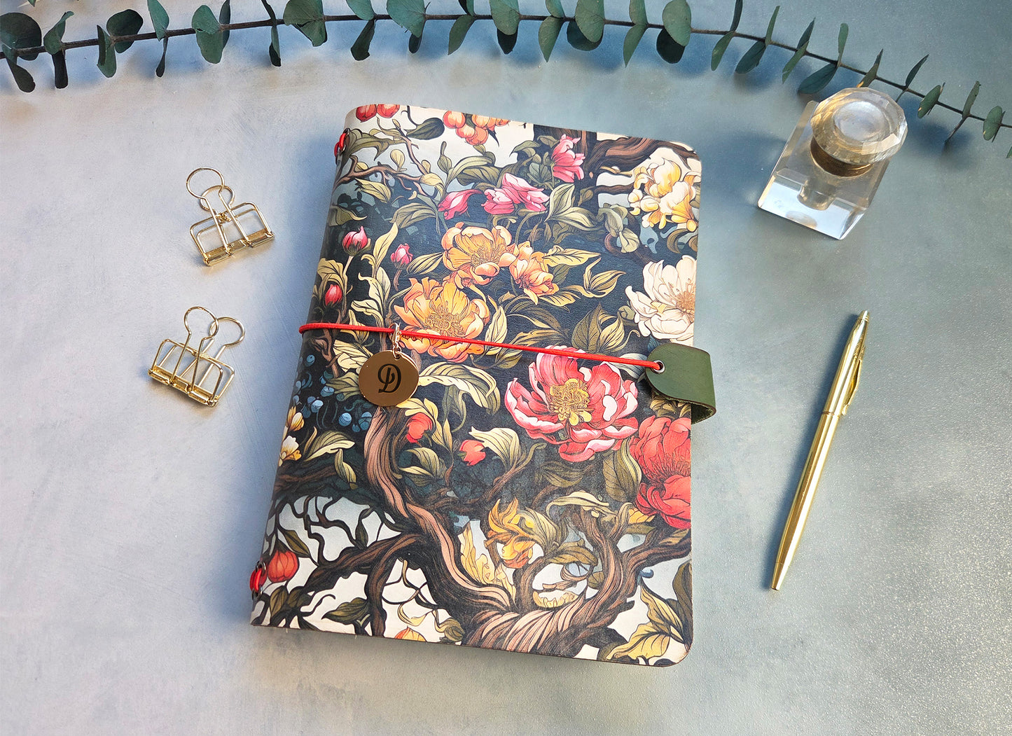 Leather Traveler's Notebook - Asiatic Arbor - A5, Standard, Field Note Sizes