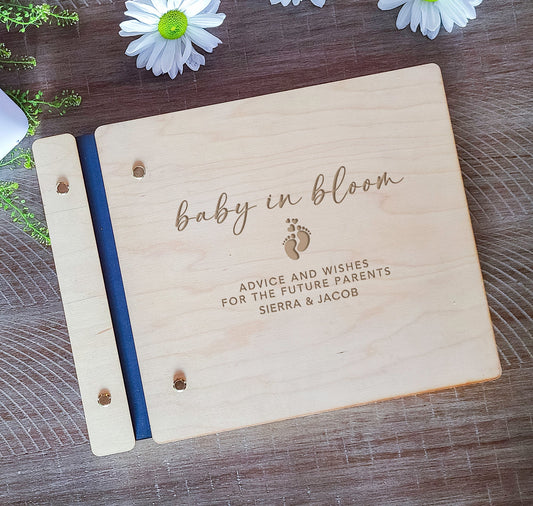 Baby in Bloom Custom Baby Shower Guest Book - Dragon Forged Studios