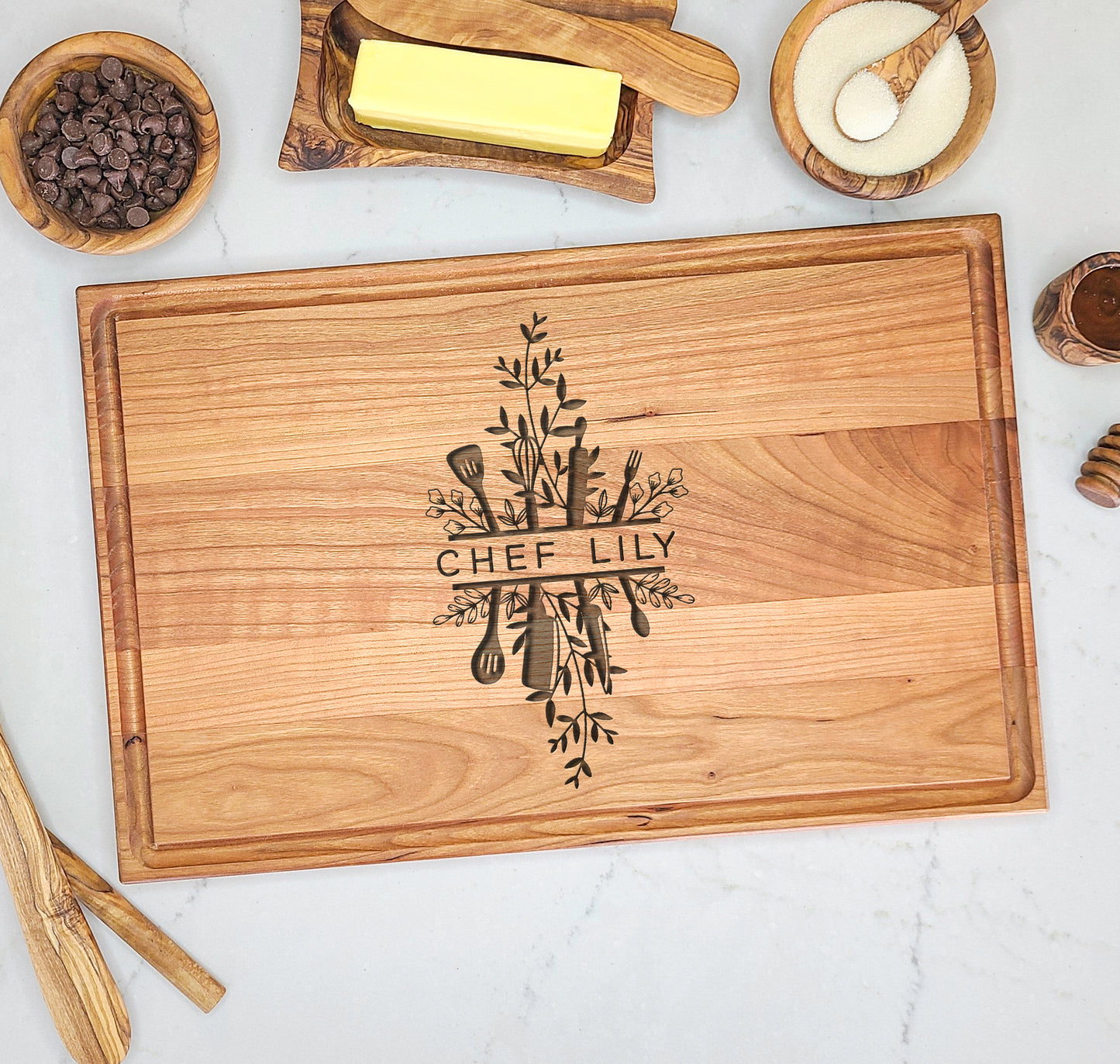 Her Kitchen | Custom Cutting Board | Chef Cook Baker