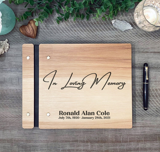 In Loving Memory Funeral Memorial Book - Dragon Forged Studios