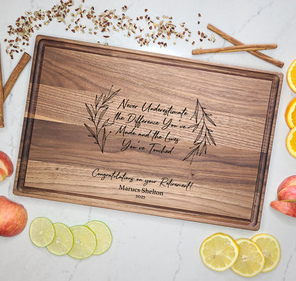 Retirement Cutting Board | Never Underestimate