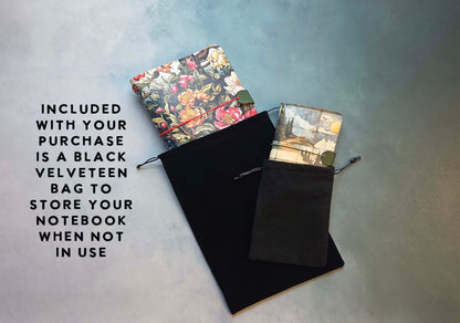 Leather Traveler's Notebook - Stained Glass Garden - A5, Standard, Pocket