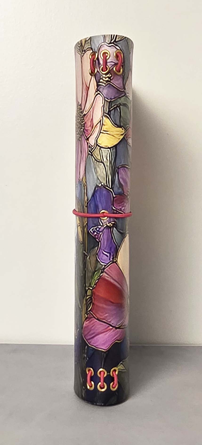 Leather Traveler's Notebook - Stained Glass Garden - A5, Standard, Pocket
