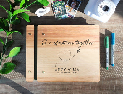 Our Adventures Together Travel Book Plane with Heart