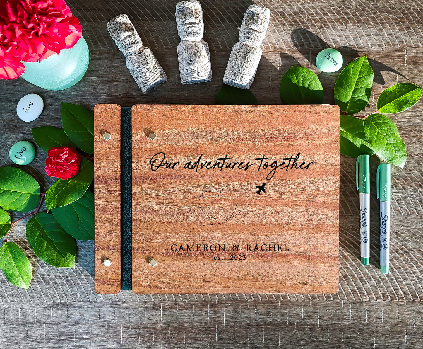 Our Adventures Together Travel Book Plane with Heart