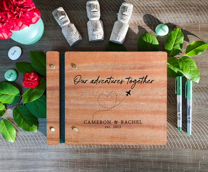 Our Adventures Together Travel Book Plane with Heart