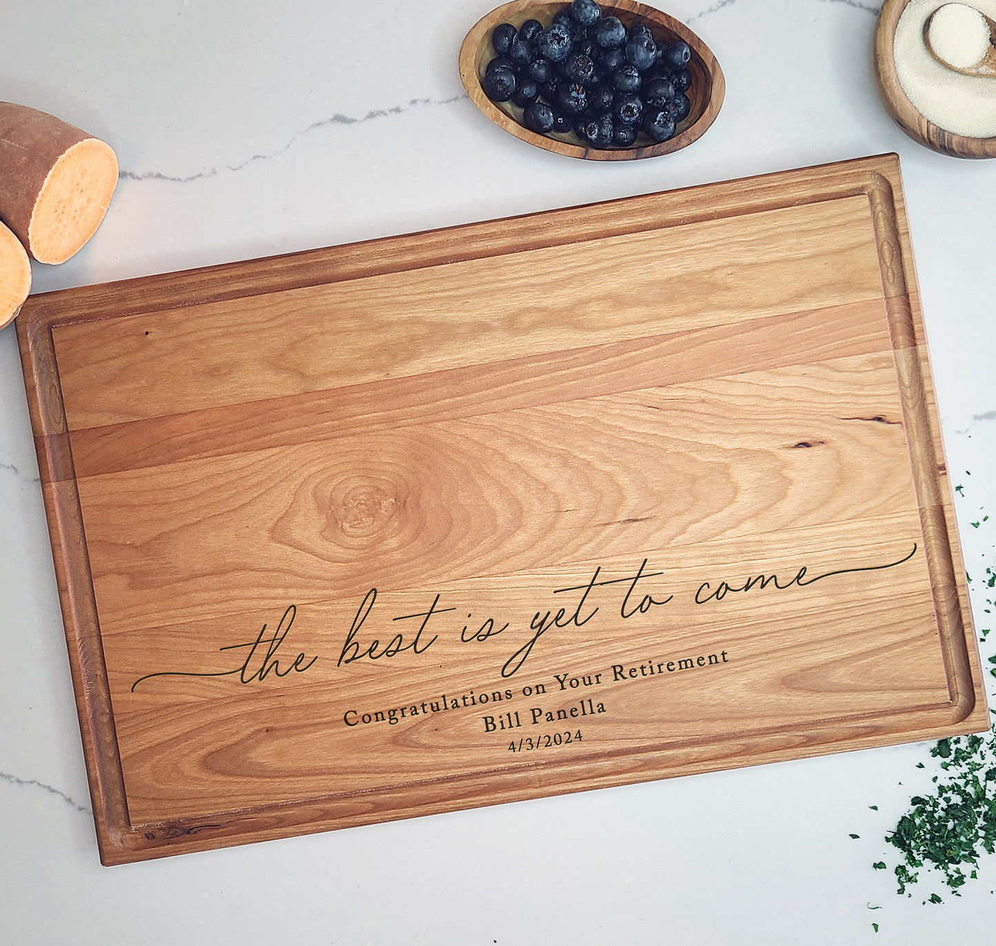 The Best is Yet to Come Retirement Cutting Board - Dragon Forged Studios