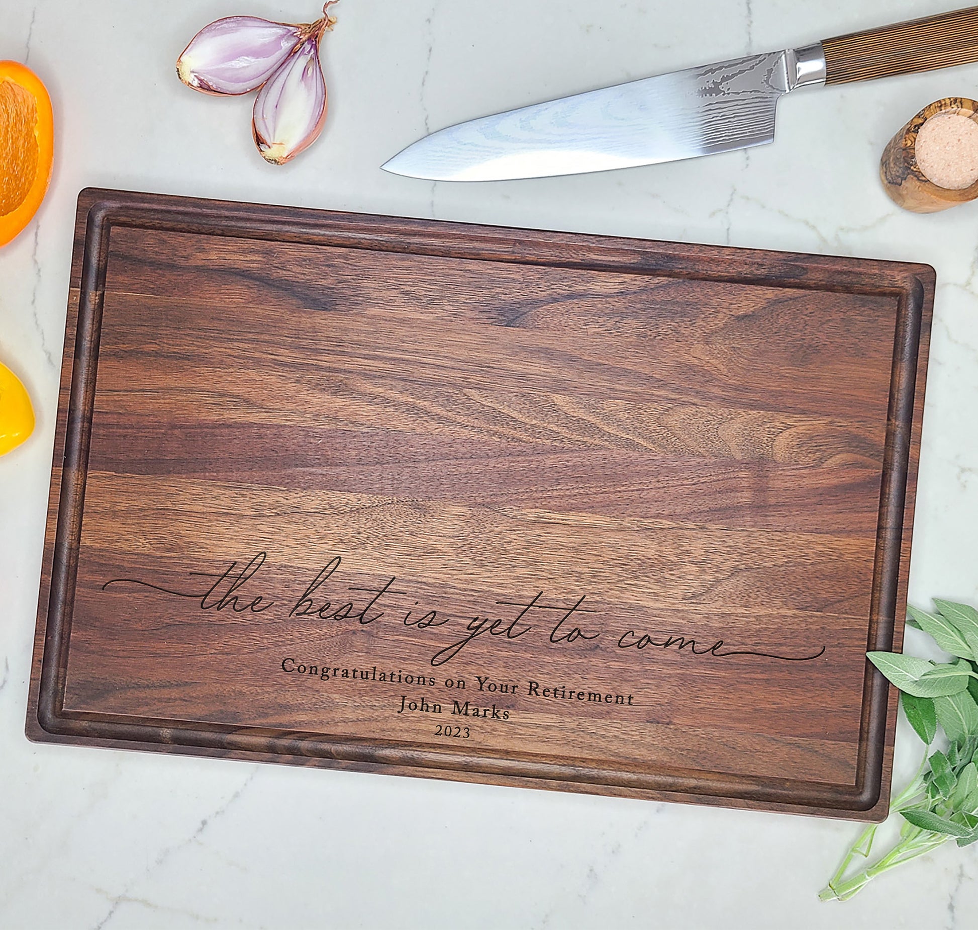 The Best is Yet to Come Retirement Cutting Board - Dragon Forged Studios