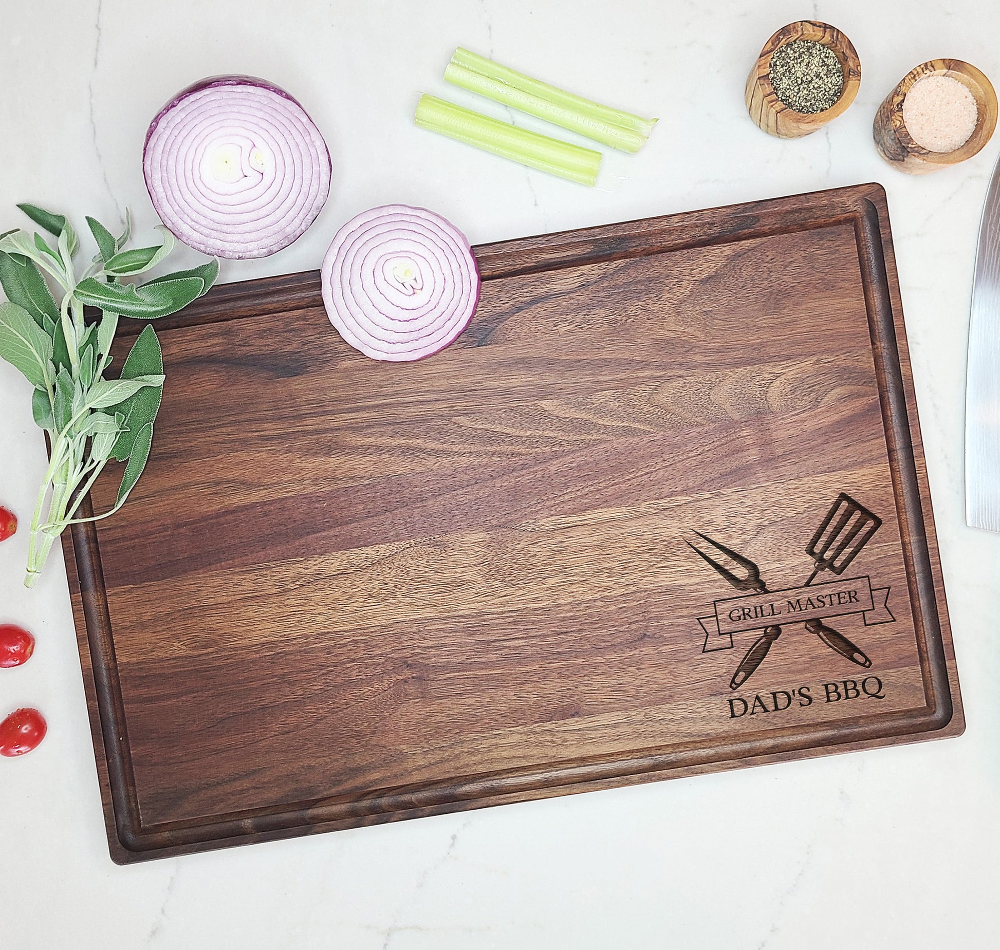 The Grill Master Cutting Board Gift for BBQ Lover - Dragon Forged Studios