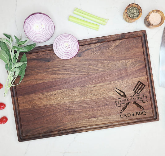 The Grill Master Cutting Board Gift for BBQ Lover - Dragon Forged Studios