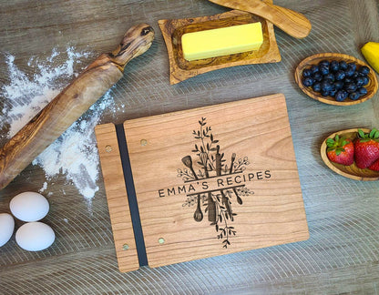 Family Recipe Book For Mom, Grandma, Aunt, Custom Recipe Keepsake