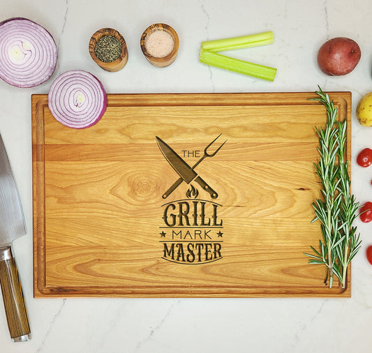 Grill Master Custom Cutting Board for BBQ Lover - Dragon Forged Studios