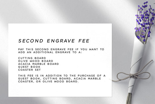 Second engrave add-on fee