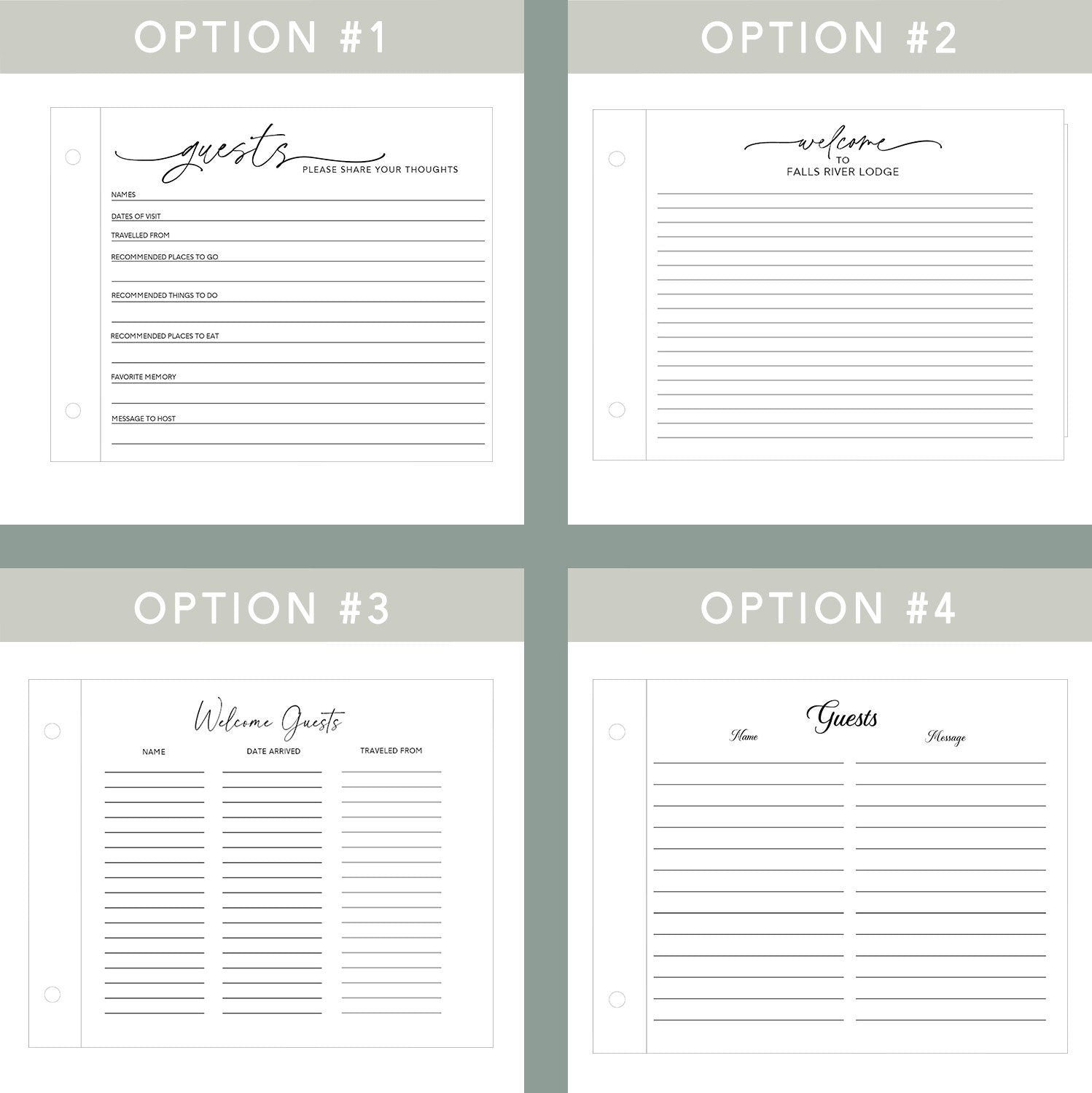 Refill paper types
