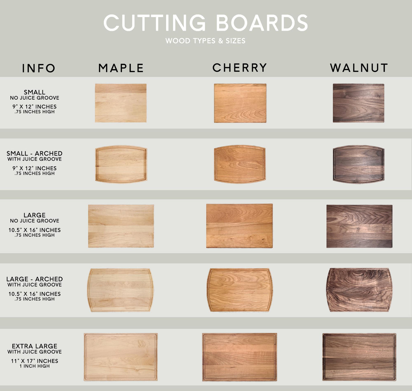 Mountain cutting board in hardwood