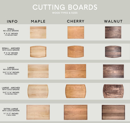 Mountain cutting board in hardwood