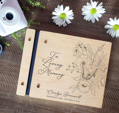 Memorial guest book size guide