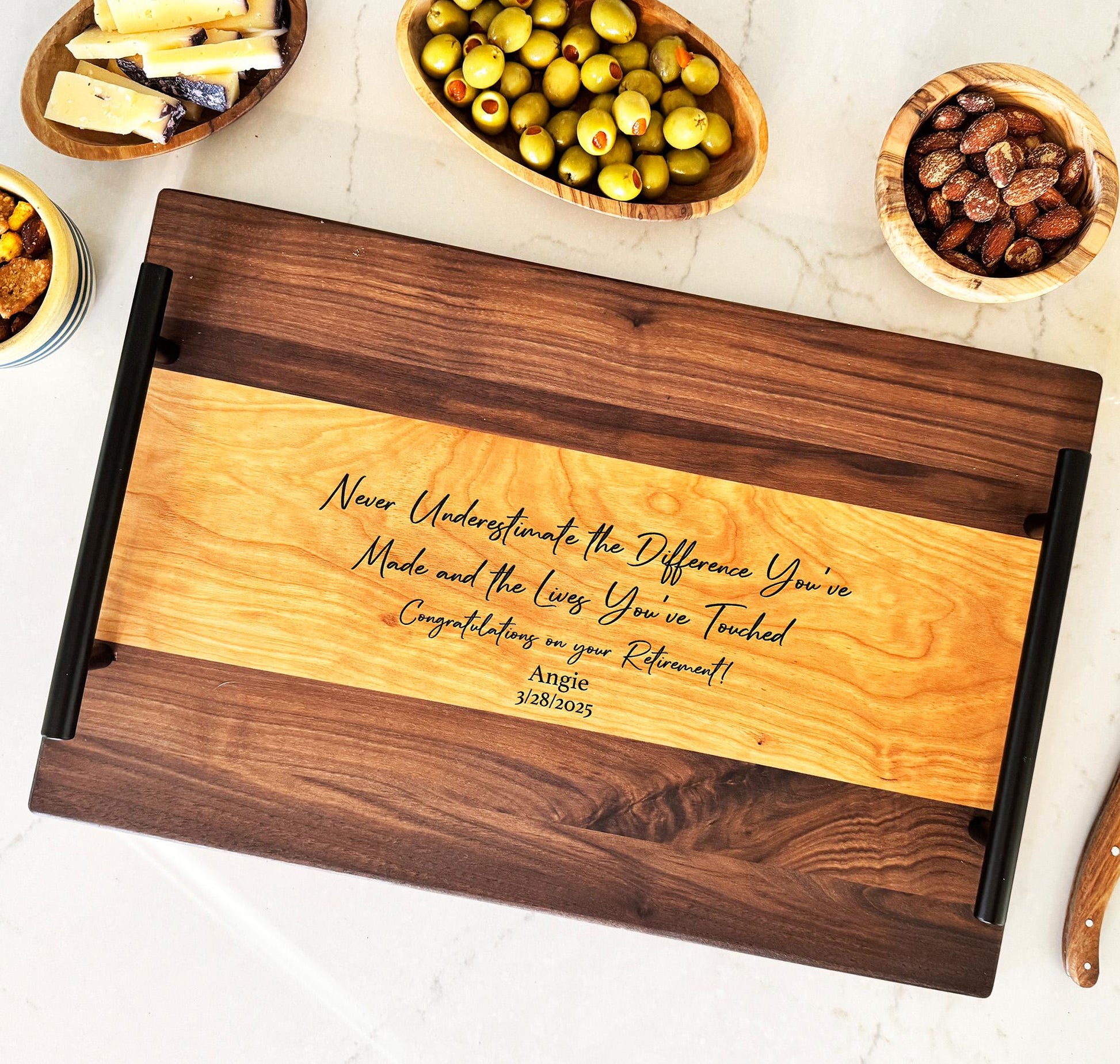Tray wood and handle options