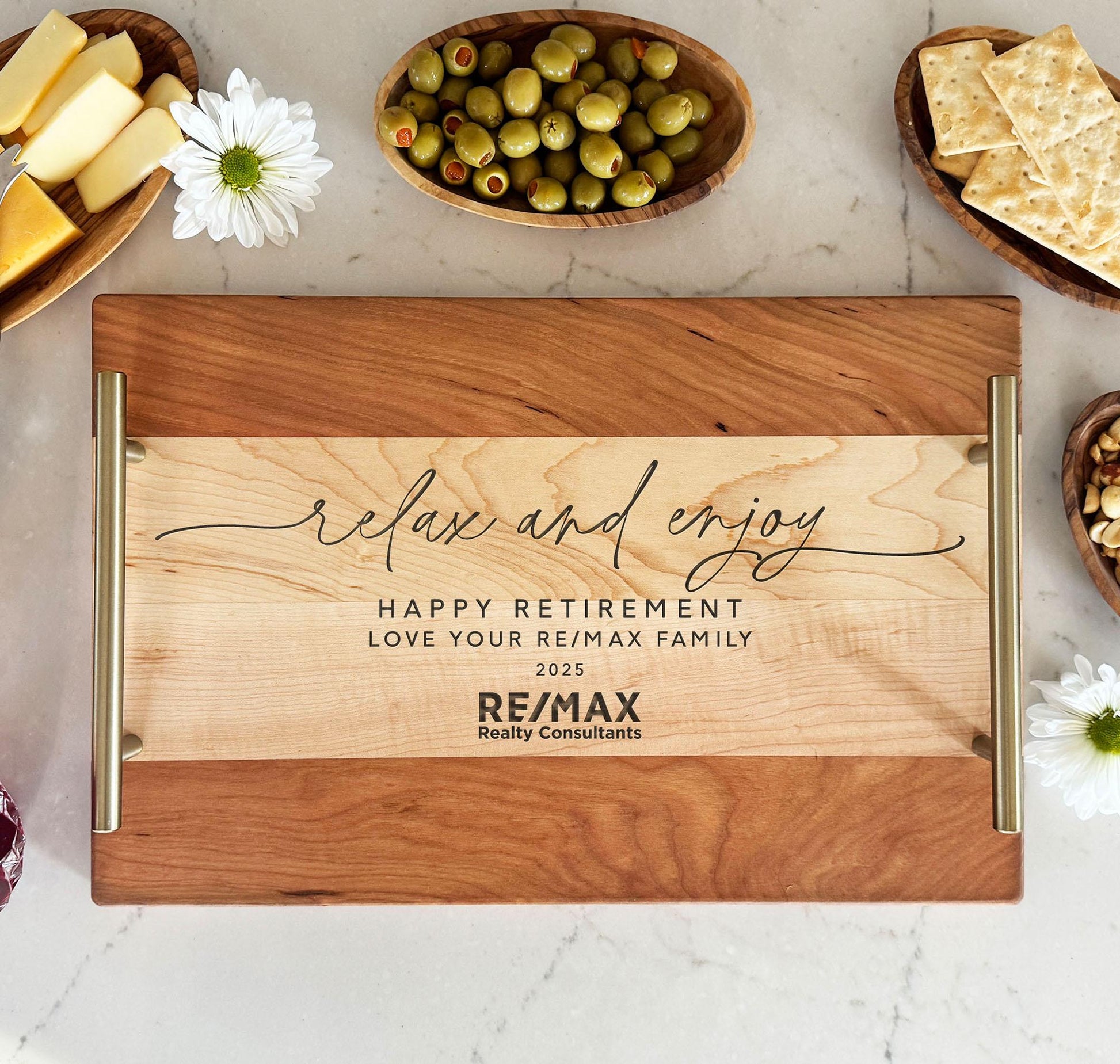 Tray wood and handle options