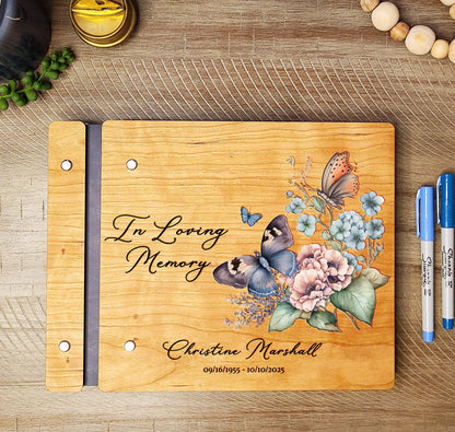 Memorial guest book paper options