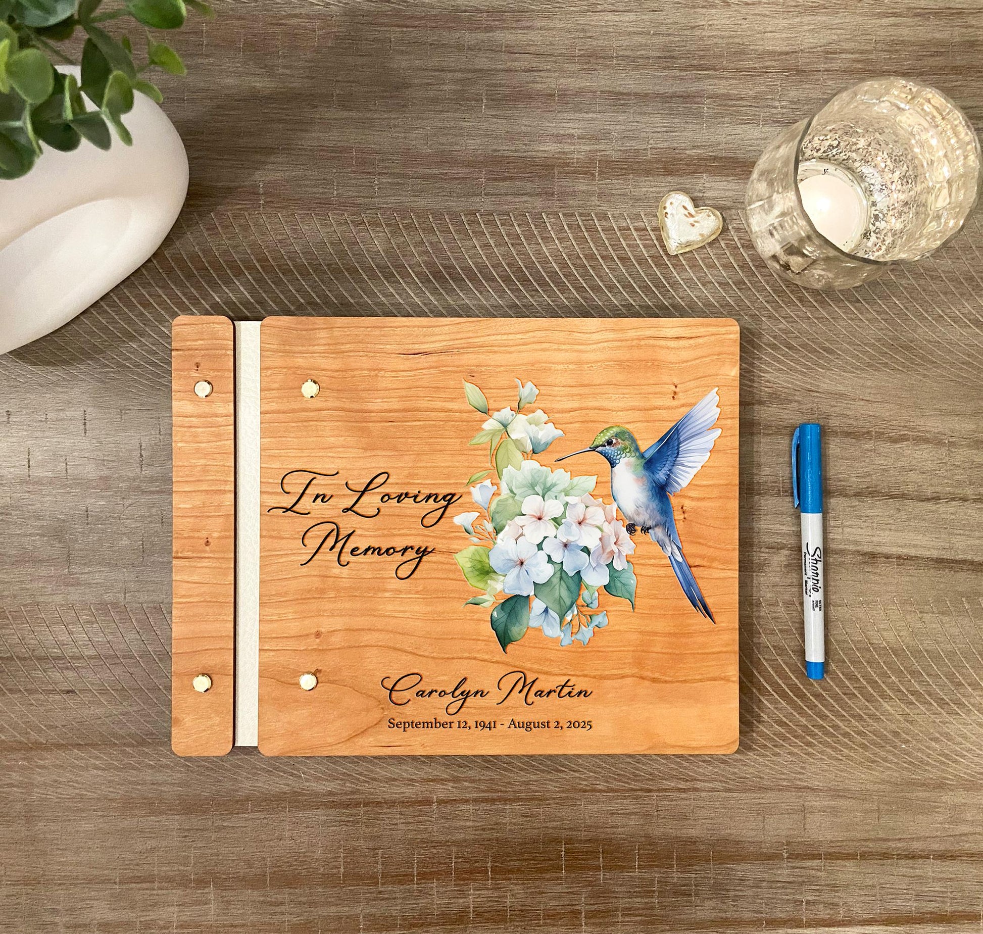 Memorial guest book paper options