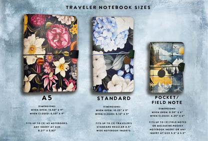 Blue Mountains leather traveler's notebook cover