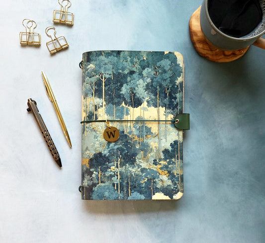 Leather Traveler's Notebook - Golden Forest