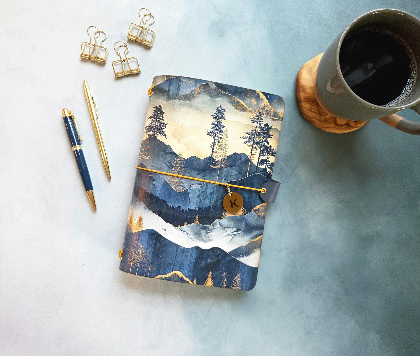 Blue Mountains leather traveler's notebook cover