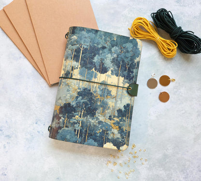 Leather Traveler's Notebook - Golden Forest