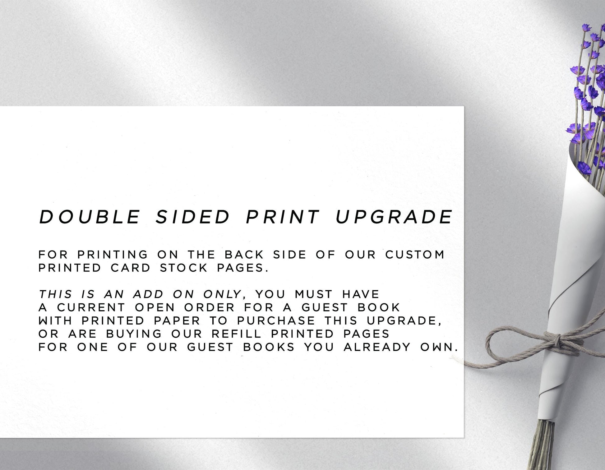 Double sided printing upgrade