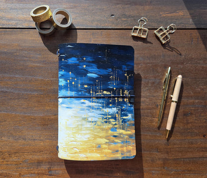 On Golden Pond leather traveler's notebook cover