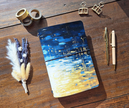 On Golden Pond leather traveler's notebook cover