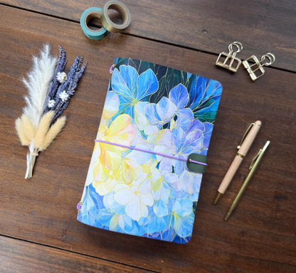 Glass Bouquet leather traveler's notebook cover