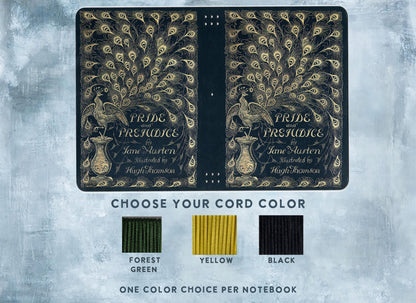 Jane Austen Pride and Prejudice Peacock Edition leather traveler's notebook cover