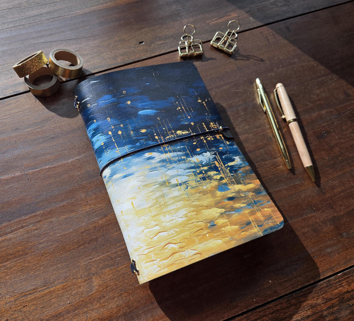 On Golden Pond leather traveler's notebook cover