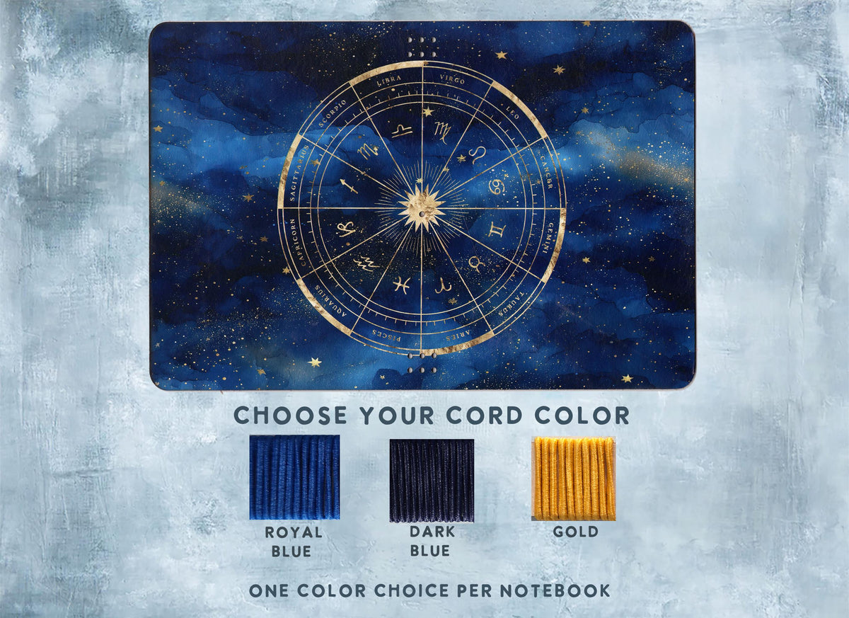 Zodiac leather traveler's notebook cover