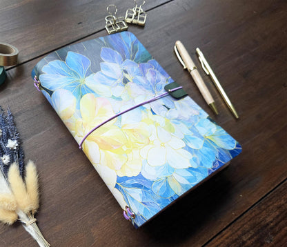 Glass Bouquet leather traveler's notebook cover