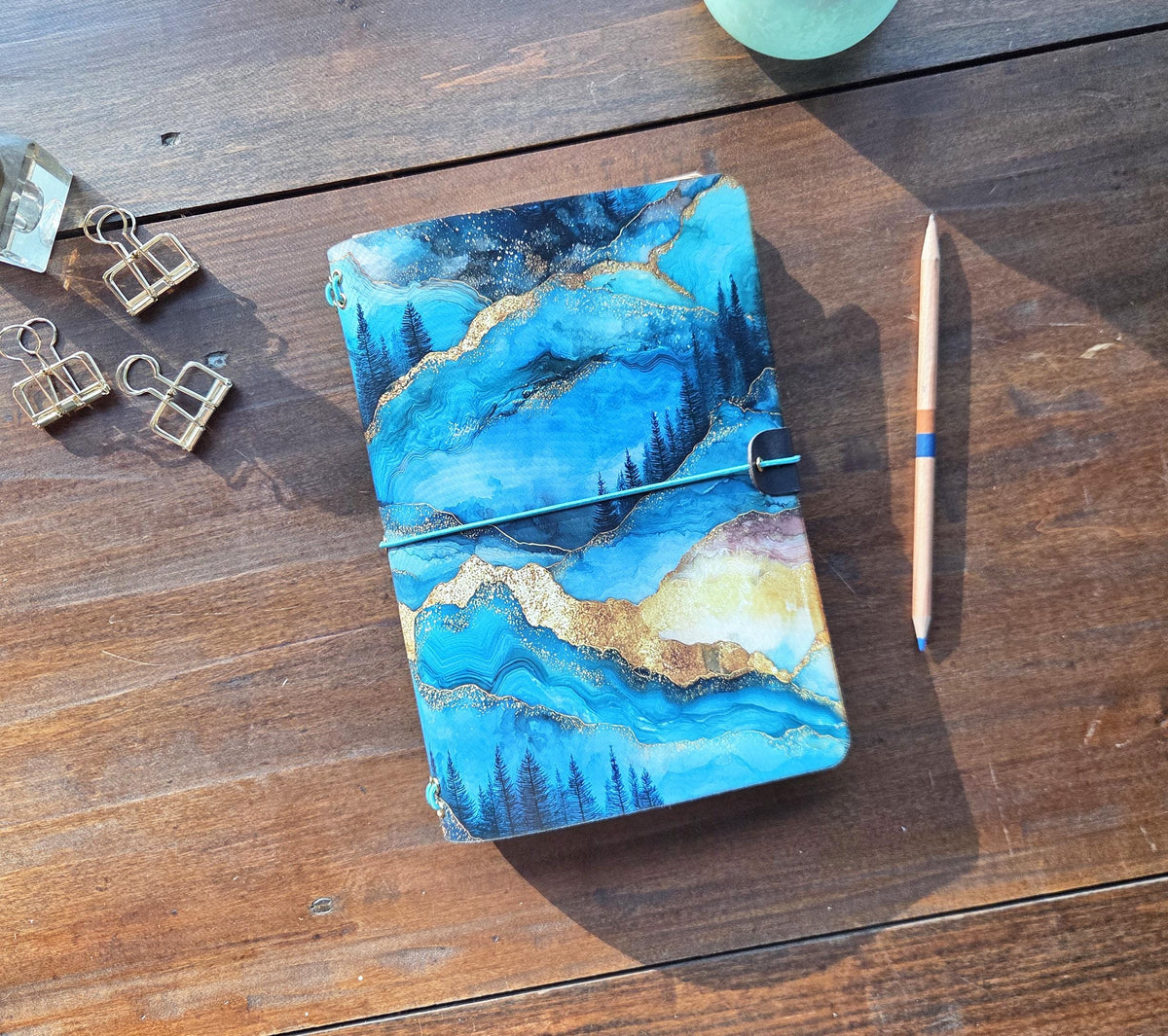 Agate Forest leather traveler's notebook cover – photo 8