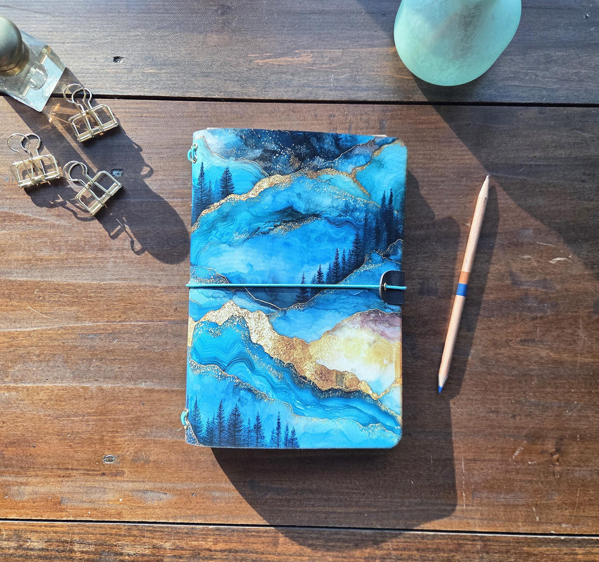 Agate Forest leather traveler's notebook cover – photo 15