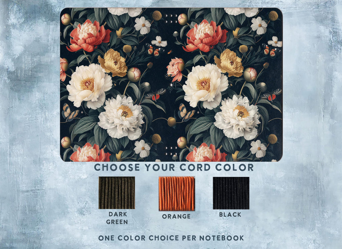 Midnight Romantic Garden leather traveler's notebook cover – photo 2