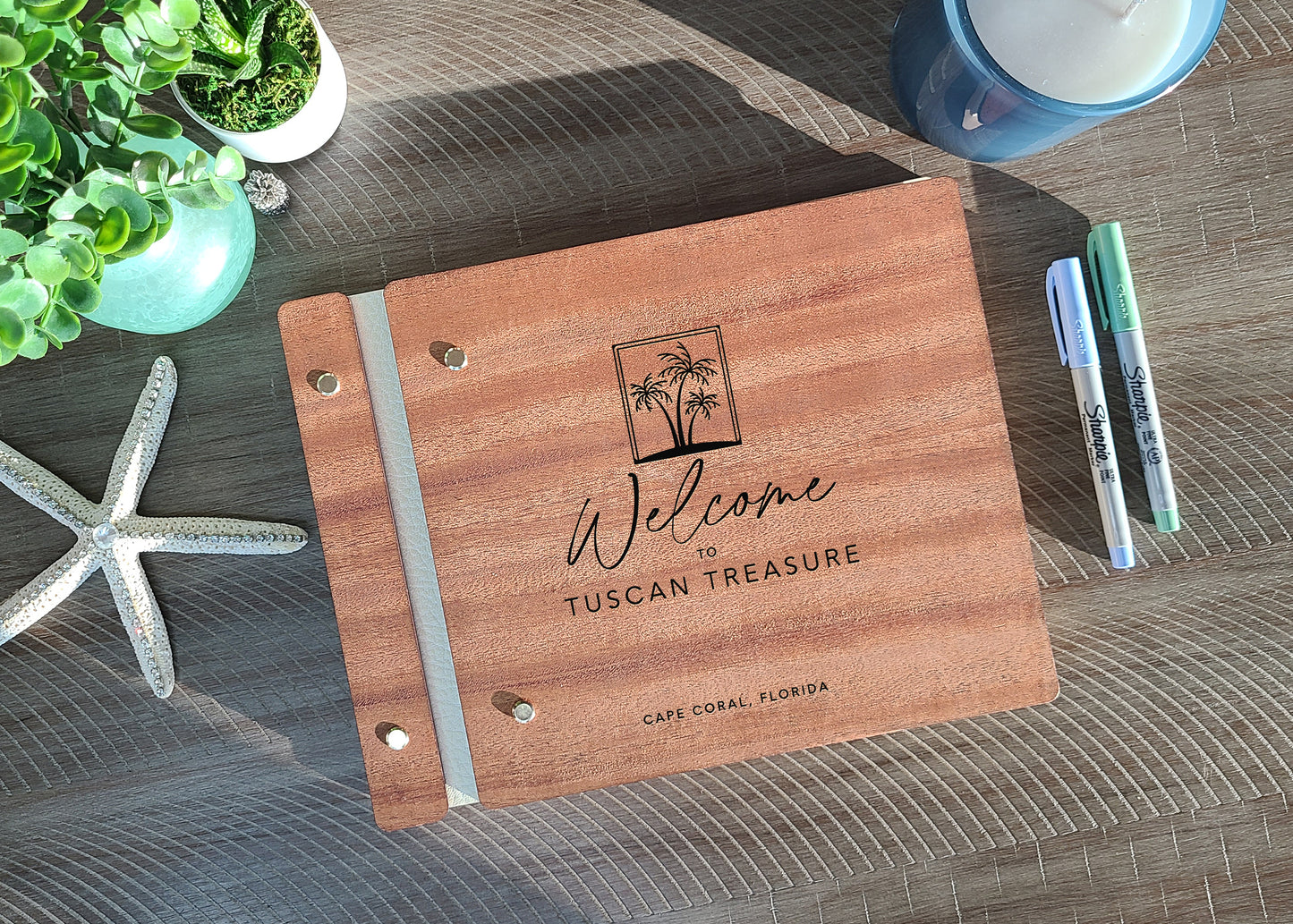 Guest Book for Beach House Palm Trees Tropical