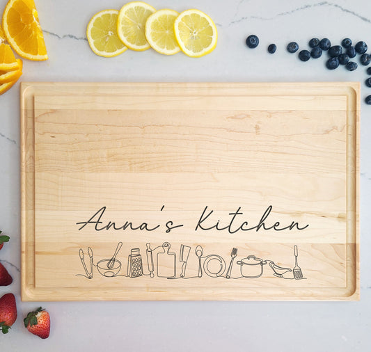Custom Cutting Board for Mom, Grandma, Aunt, Friend Gift for Baker or Cook